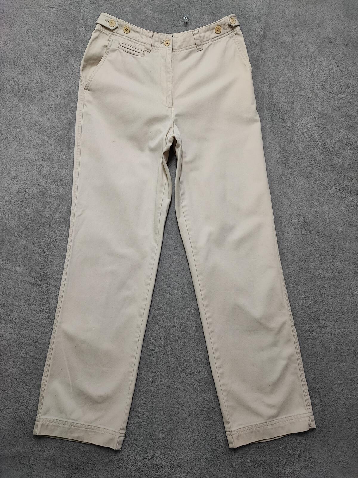 Vintage Lauren Ralph Lauren Beige Chino Trousers Petite Old Money Tailored W26