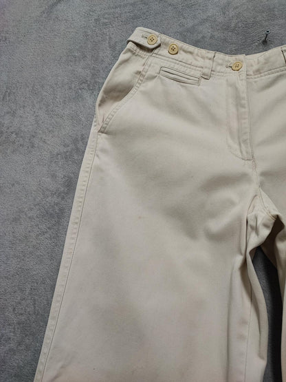 Vintage Lauren Ralph Lauren Beige Chino Trousers Petite Old Money Tailored W26