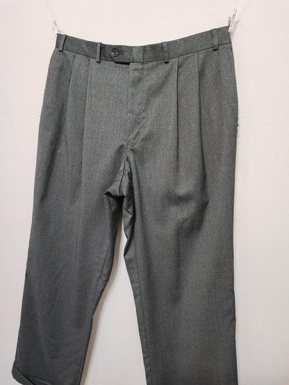 Vintage Ralph Lauren Grey Suit Trousers Total Comfort Tailored Fit Men's W34 L30