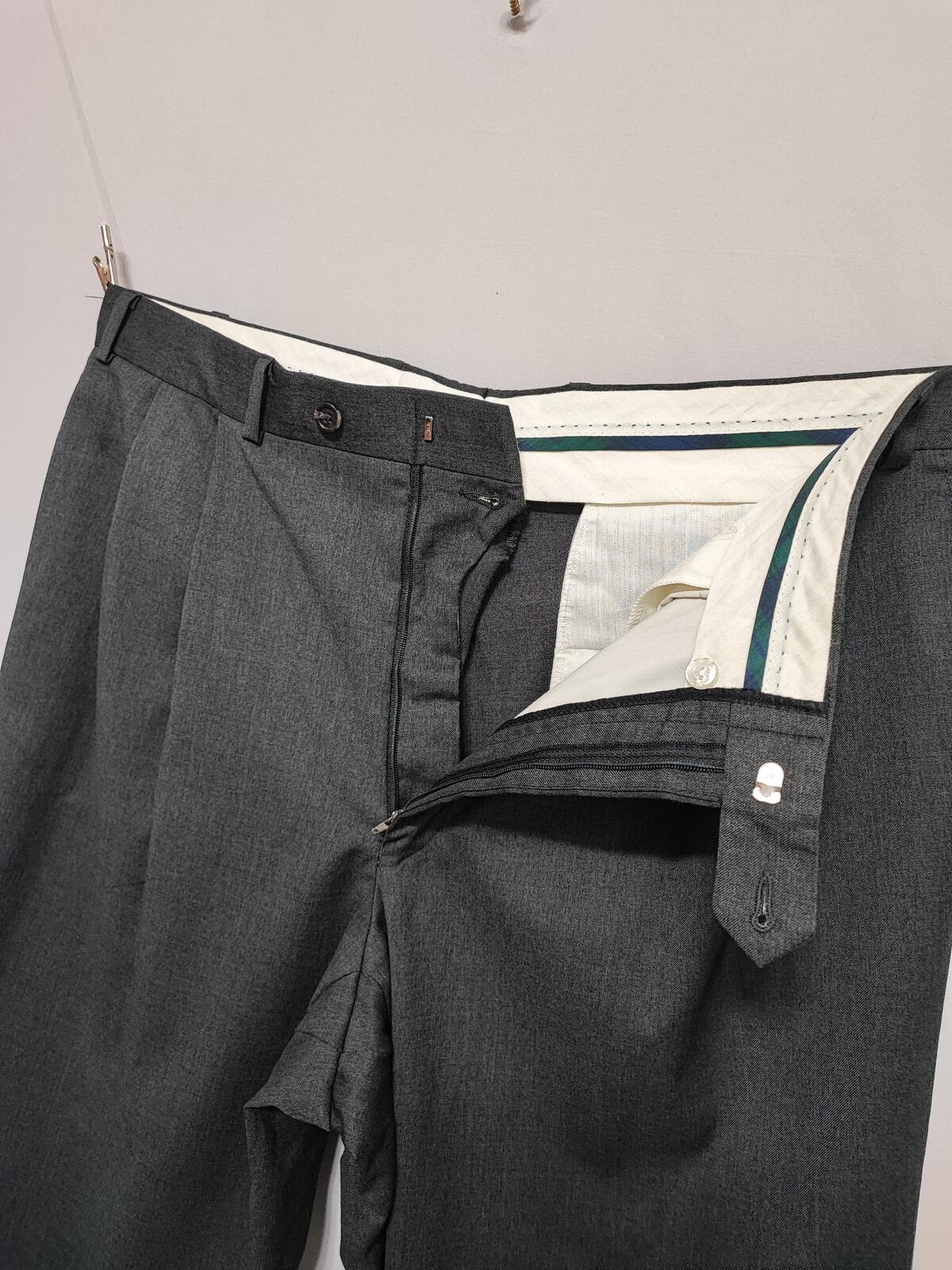 Vintage Ralph Lauren Grey Suit Trousers Total Comfort Tailored Fit Men's W34 L30