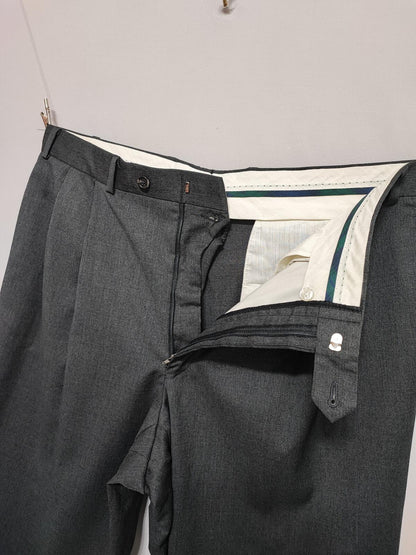 Vintage Ralph Lauren Grey Suit Trousers Total Comfort Tailored Fit Men's W34 L30