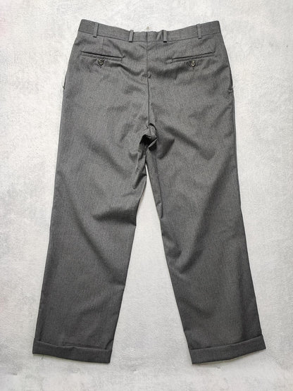 Vintage Ralph Lauren Grey Suit Trousers Total Comfort Tailored Fit Men's W34 L30