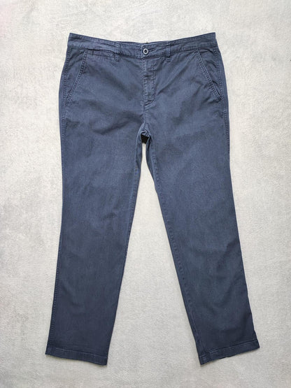 Vintage Lauren Ralph Lauren Navy Blue Chino Trousers Stretch Old Money Fits W36