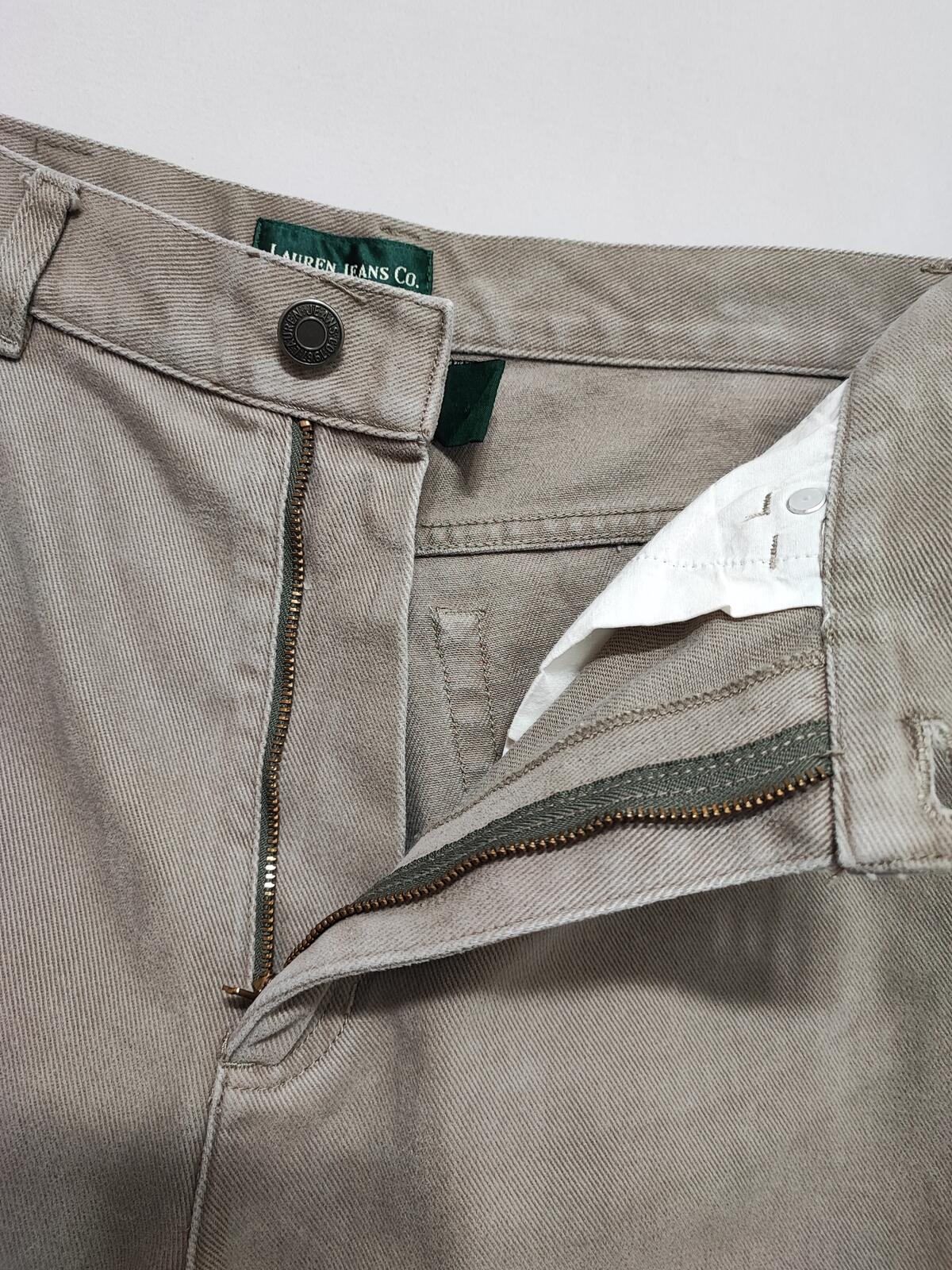Vintage Lauren Ralph Lauren Tan Khaki Trousers High Waisted Straight Leg Fit W30
