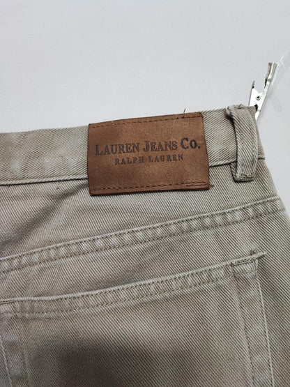 Vintage Lauren Ralph Lauren Tan Khaki Trousers High Waisted Straight Leg Fit W30