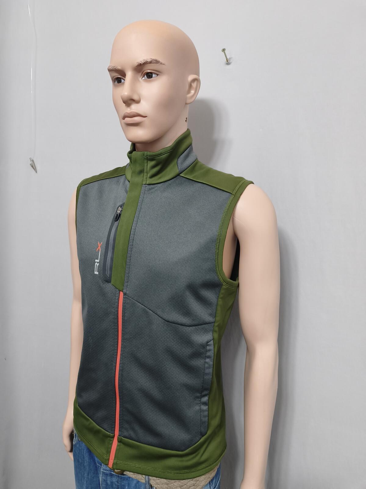 Vintage Ralph Lauren RLX Technical Gilet Vest Green Grey Men's Size Small S