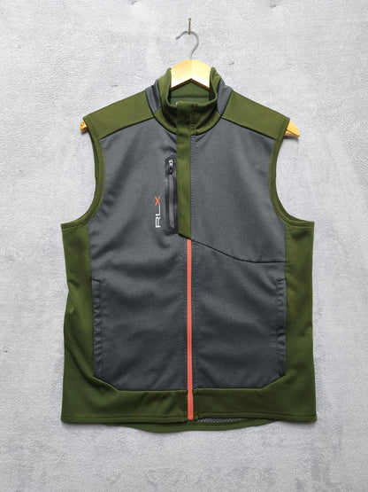 Vintage Ralph Lauren RLX Technical Gilet Vest Green Grey Men's Size Small S