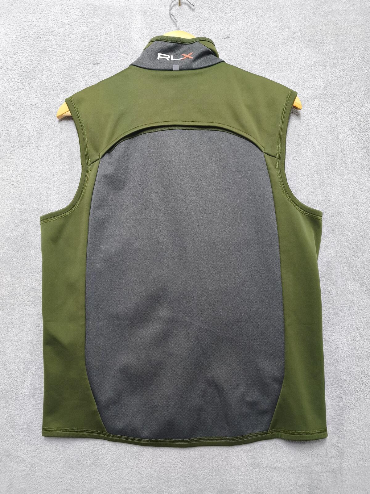 Vintage Ralph Lauren RLX Technical Gilet Vest Green Grey Men's Size Small S