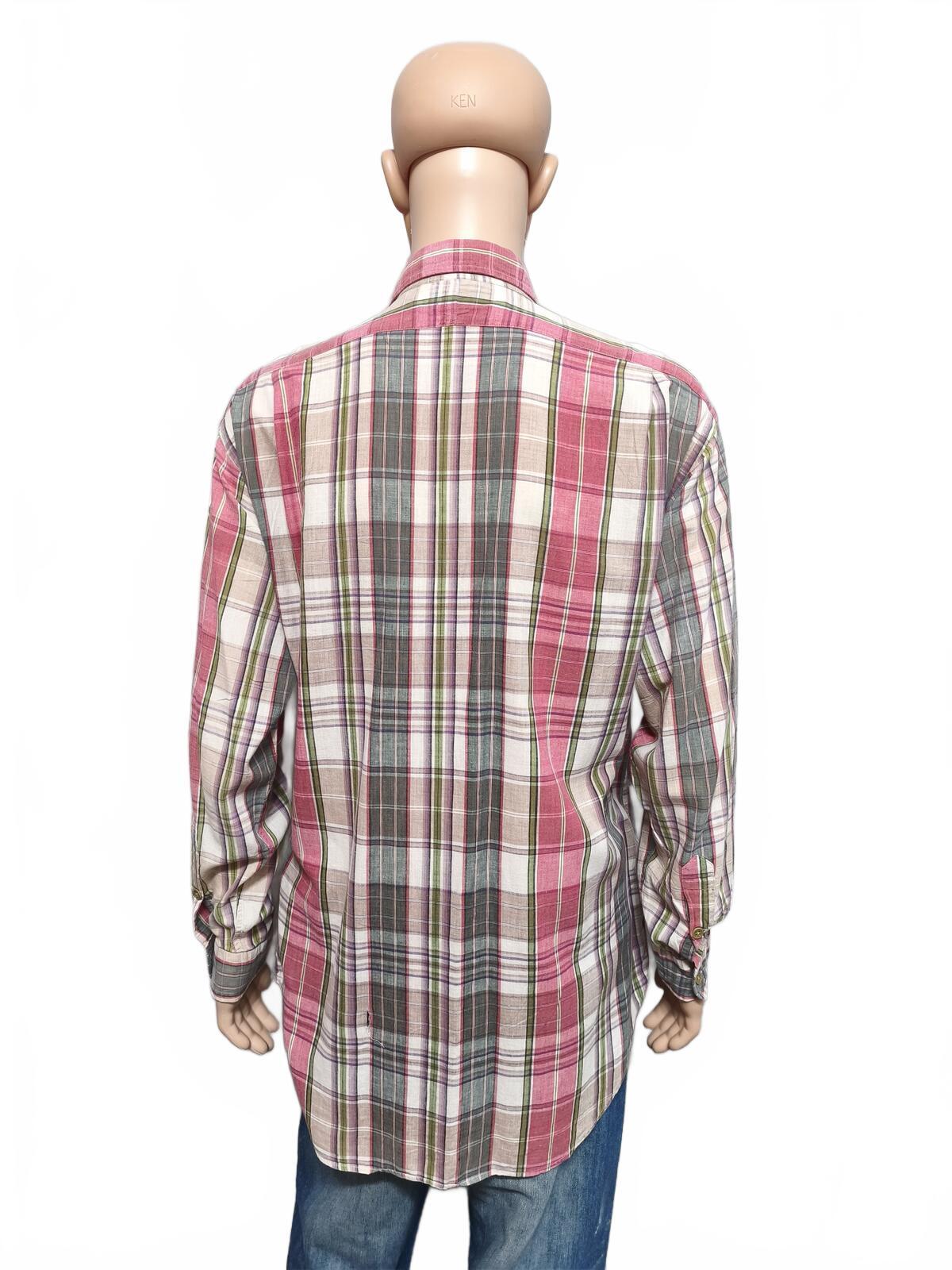 Vintage Polo Ralph Lauren Yarmouth Checked Long Sleeve Shirt Red Men's Size XL