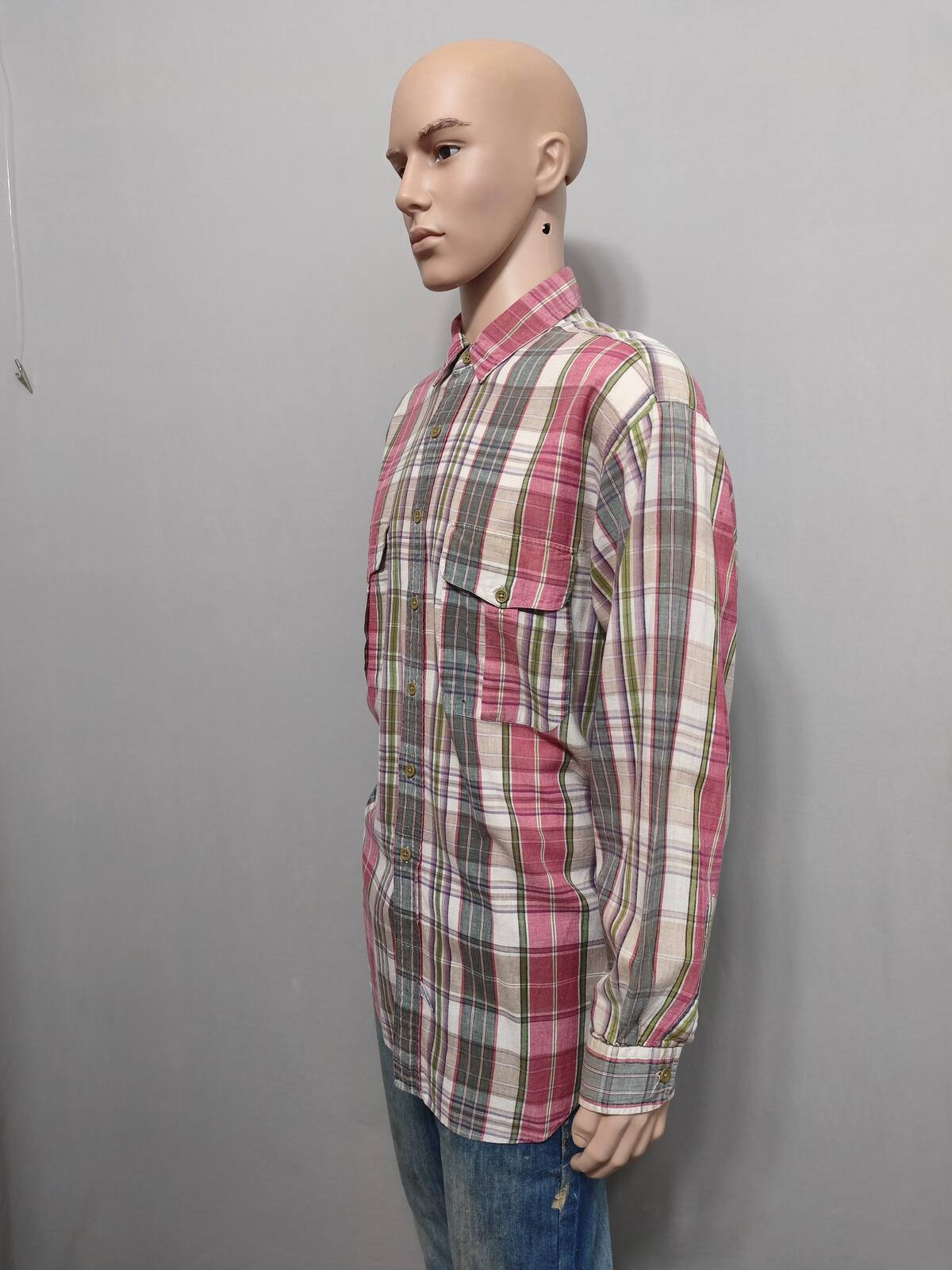Vintage Polo Ralph Lauren Yarmouth Checked Long Sleeve Shirt Red Men's Size XL