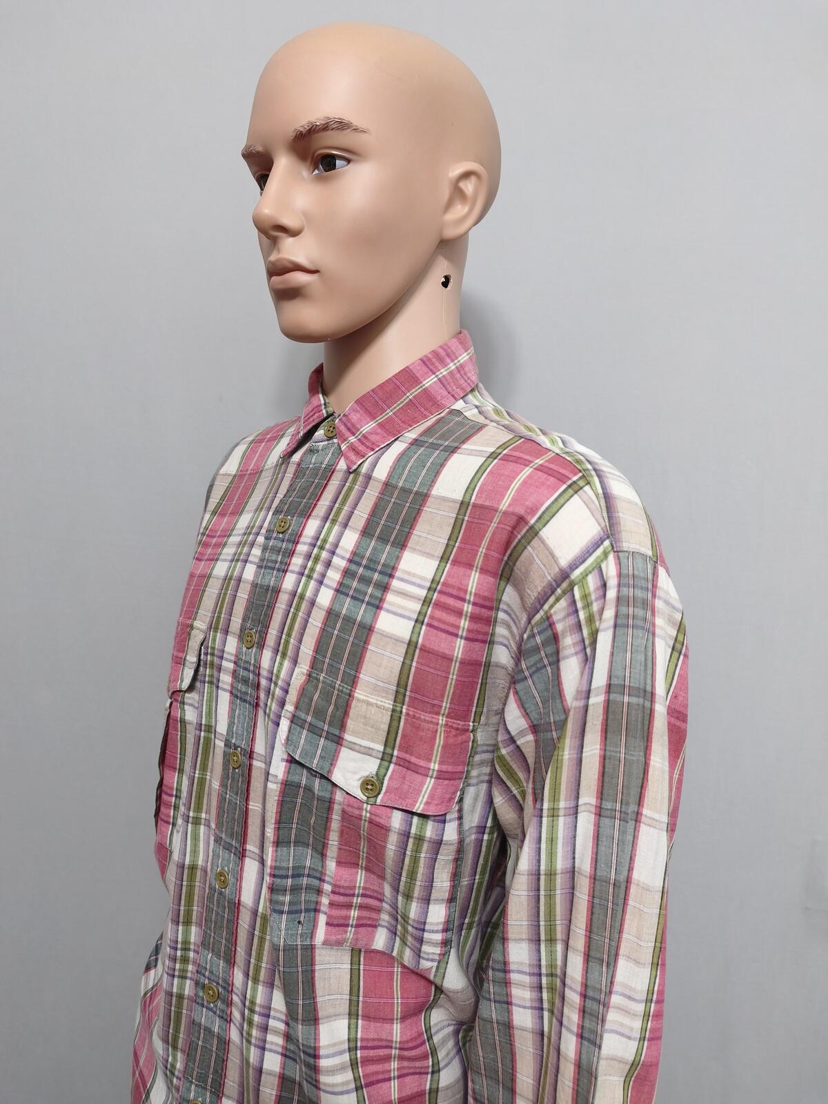Vintage Polo Ralph Lauren Yarmouth Checked Long Sleeve Shirt Red Men's Size XL