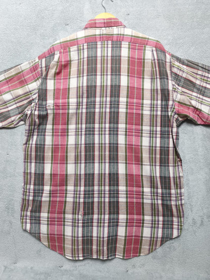 Vintage Polo Ralph Lauren Yarmouth Checked Long Sleeve Shirt Red Men's Size XL