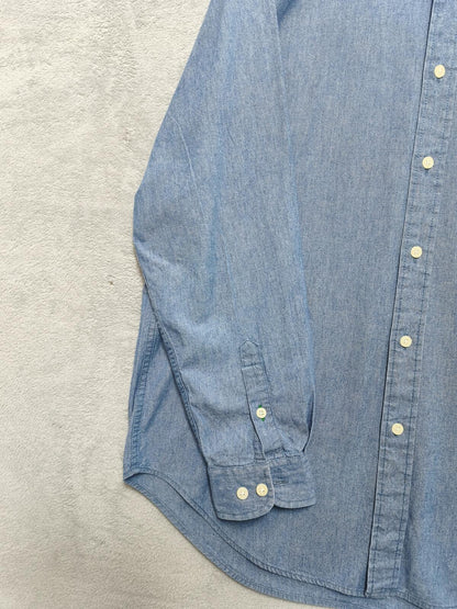Vintage Tommy Hilfiger Plain Long Sleeve Shirt Solid Red Men's Size XL Oversized