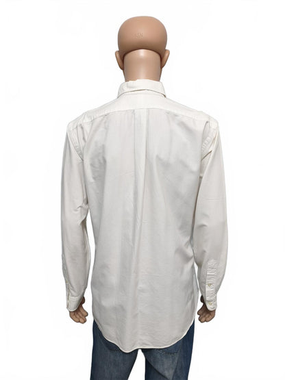 Vintage Ralph Lauren Big Shirt Long Sleeve Shirt Off-White Cream Men's Size XXL