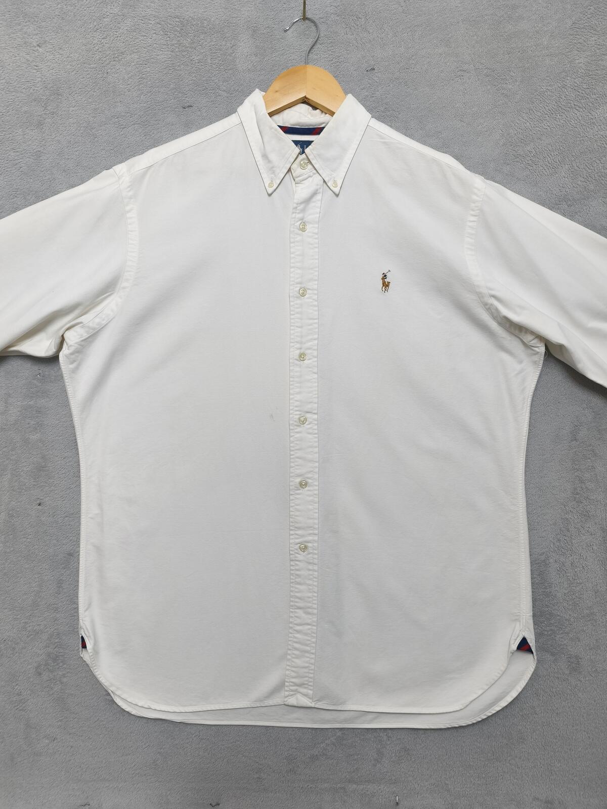 Vintage Ralph Lauren Big Shirt Long Sleeve Shirt Off-White Cream Men's Size XXL