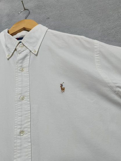 Vintage Ralph Lauren Big Shirt Long Sleeve Shirt Off-White Cream Men's Size XXL