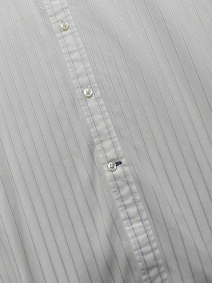 Vintage Tommy Hilfiger Striped Long Sleeve Shirt White Blue Men's Size XL