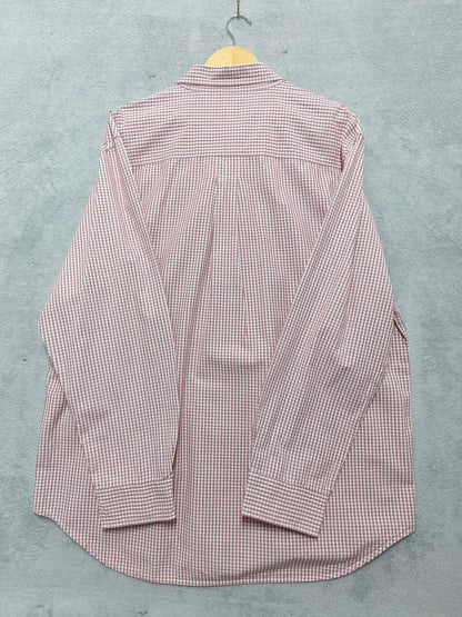 Vintage Timberland Checked Long Sleeve Shirt Red White Men's Size XXL Oversized