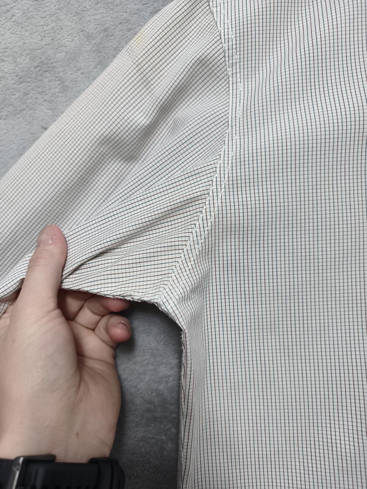 Vintage Tommy Hilfiger Checked Long Sleeve Shirt White Blue Men's Size Medium M