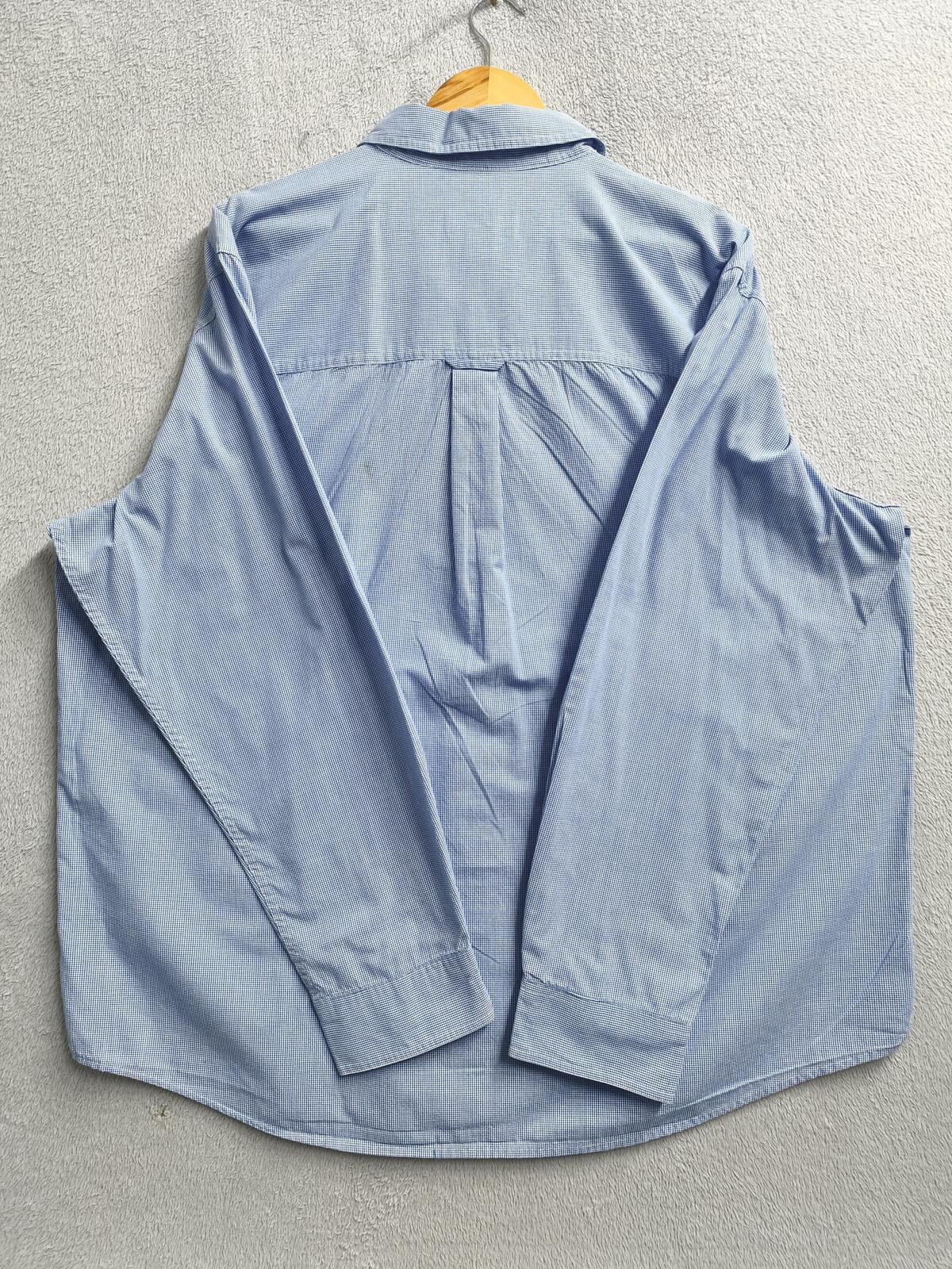 Vintage Chaps Blue Shirt XXL Long Sleeve Cotton Plain Preppy 90s Y2K Retro Dad