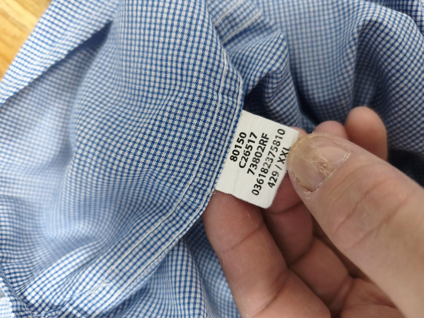 Vintage Chaps Blue Shirt XXL Long Sleeve Cotton Plain Preppy 90s Y2K Retro Dad