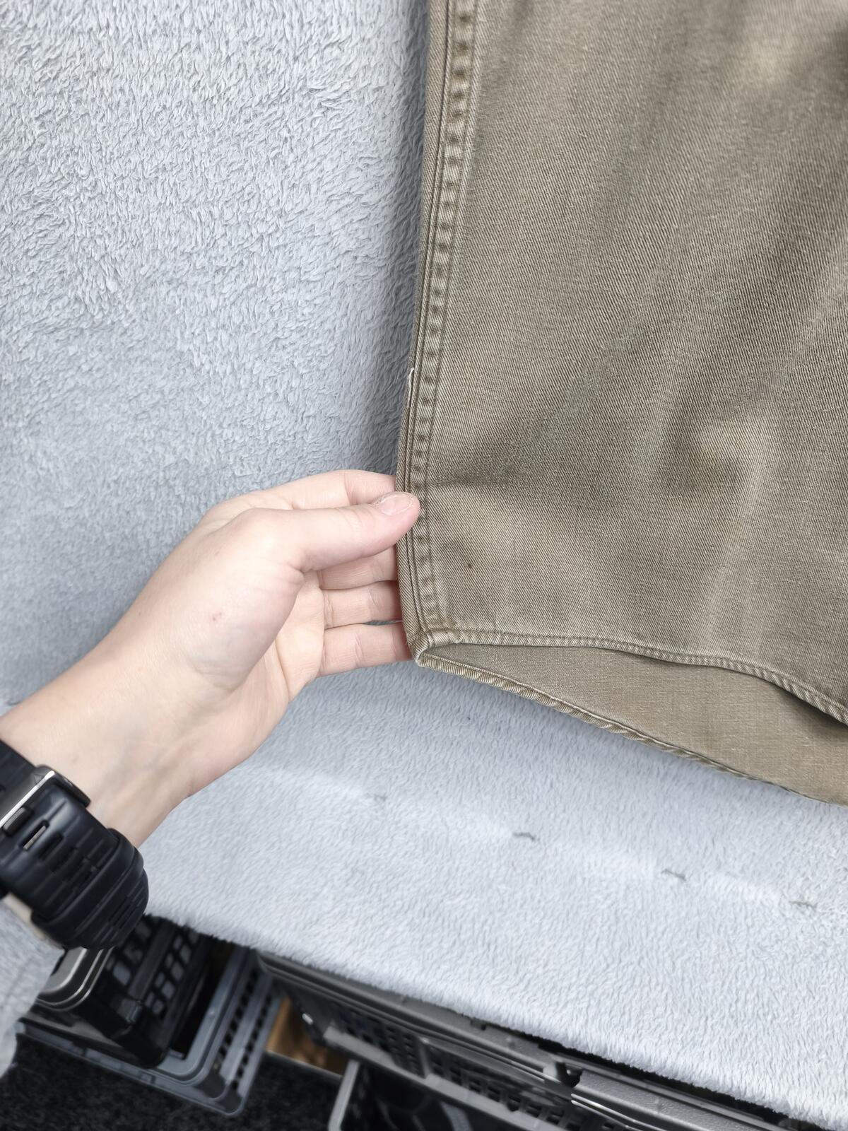 Vintage Nautica Plain Long Sleeve Shirt Khaki Green Men's Size XXXL Oversized