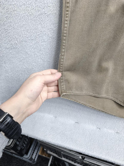 Vintage Nautica Plain Long Sleeve Shirt Khaki Green Men's Size XXXL Oversized