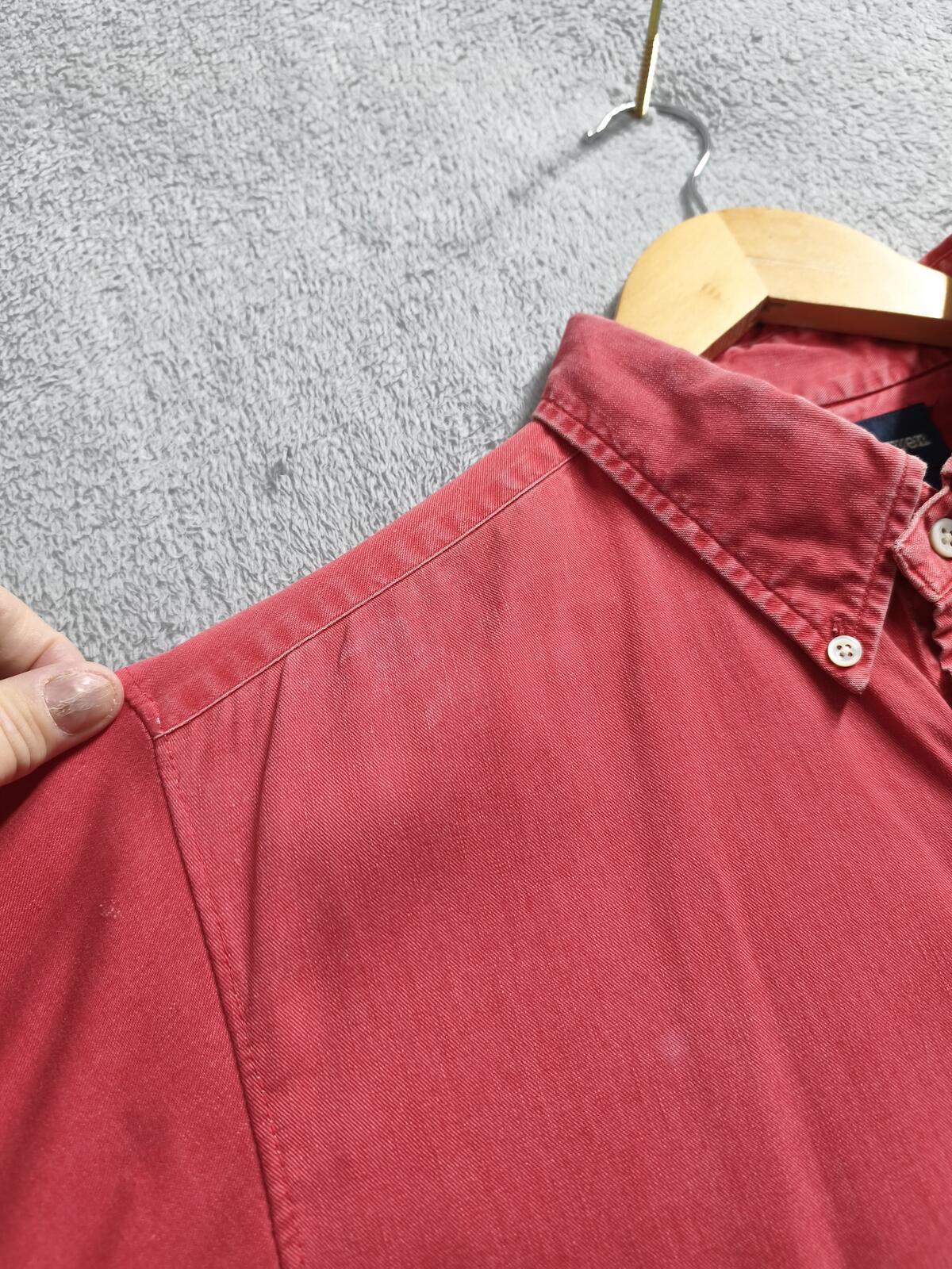 Vintage Polo Ralph Lauren Plain Long Sleeve Shirt Faded Red Men's Size Small S