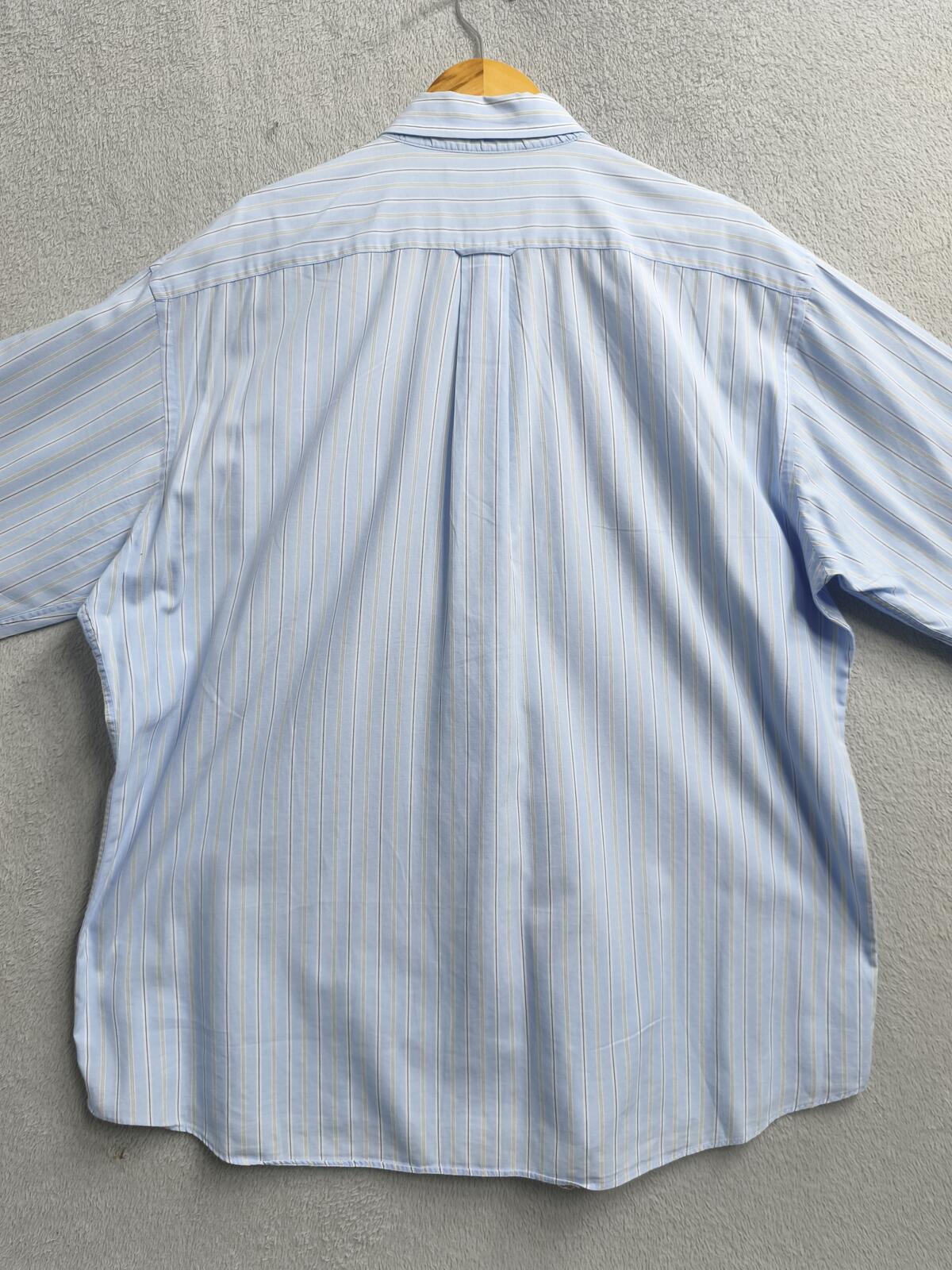 Vintage Tommy Hilfiger Striped Long Sleeve Shirt Blue White Men's Size XXL