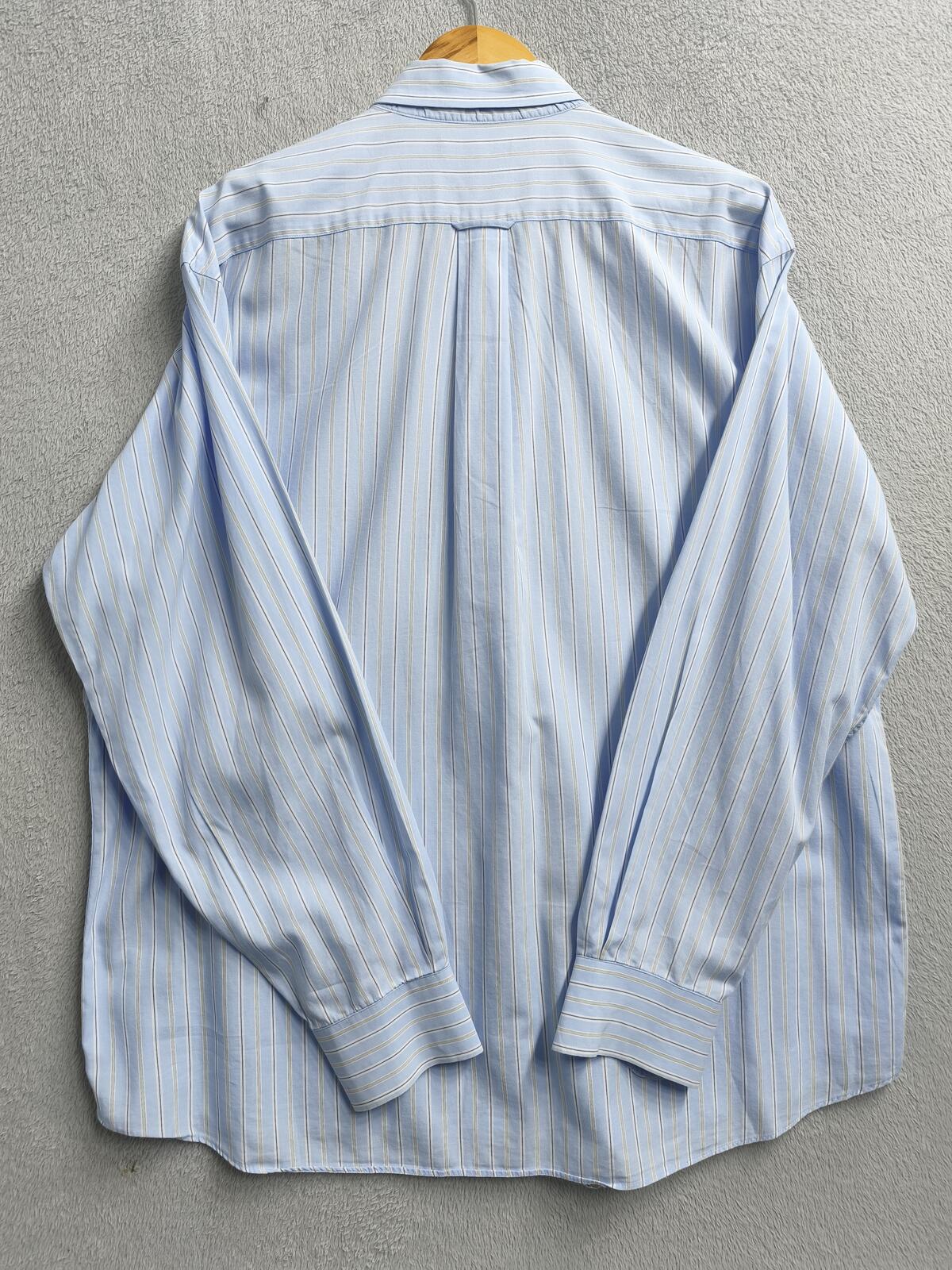 Vintage Tommy Hilfiger Striped Long Sleeve Shirt Blue White Men's Size XXL