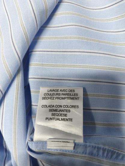 Vintage Tommy Hilfiger Striped Long Sleeve Shirt Blue White Men's Size XXL