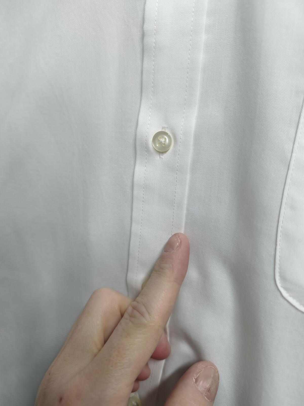 Vintage Chaps Plain Long Sleeve Shirt Solid White Men's Size XXL Oversized