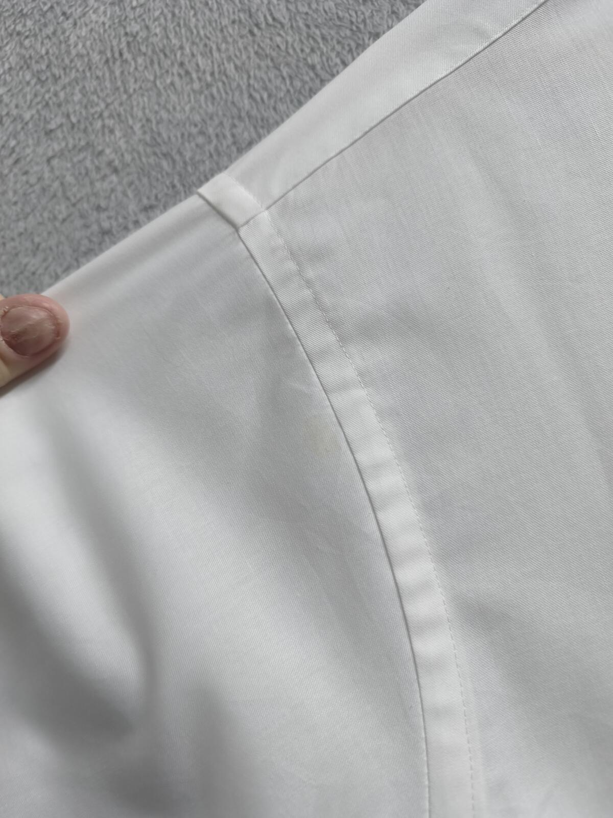 Vintage Chaps Plain Long Sleeve Shirt Solid White Men's Size XXL Oversized