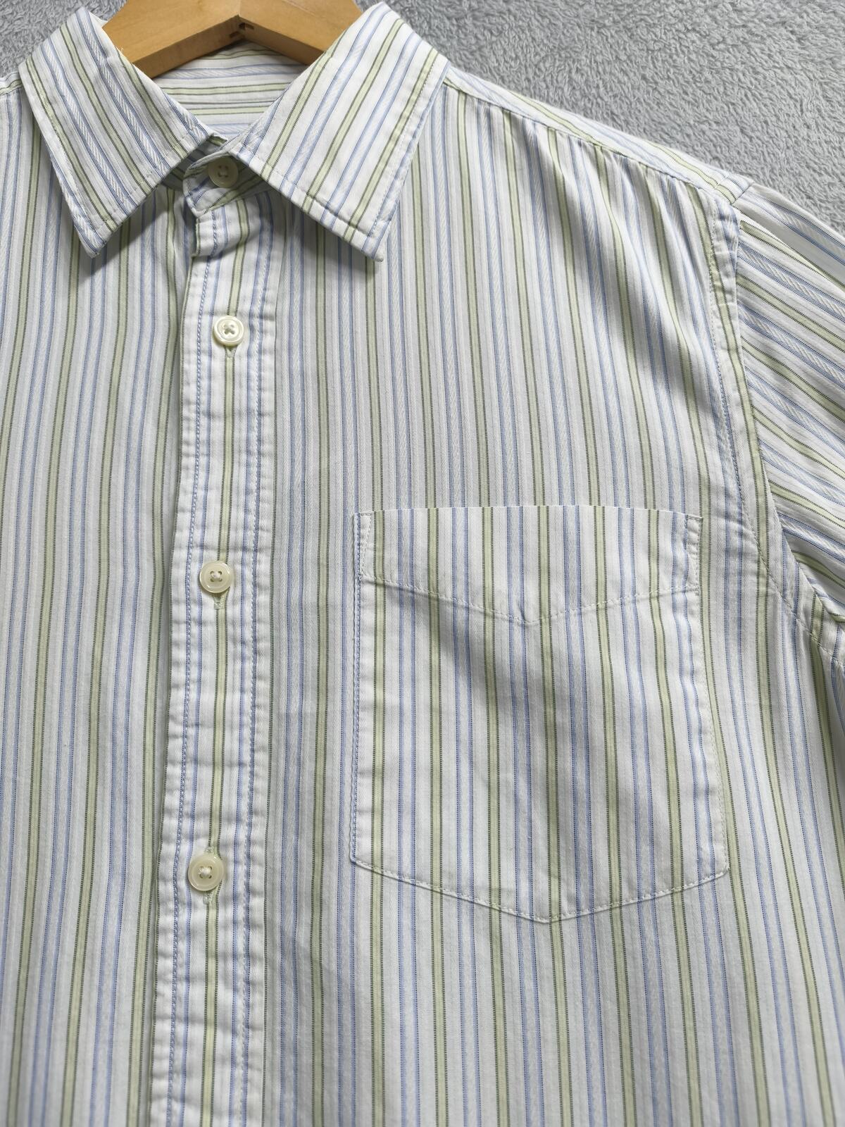 Vintage Banana Republic Striped Long Sleeve Shirt White Men's Size Medium M
