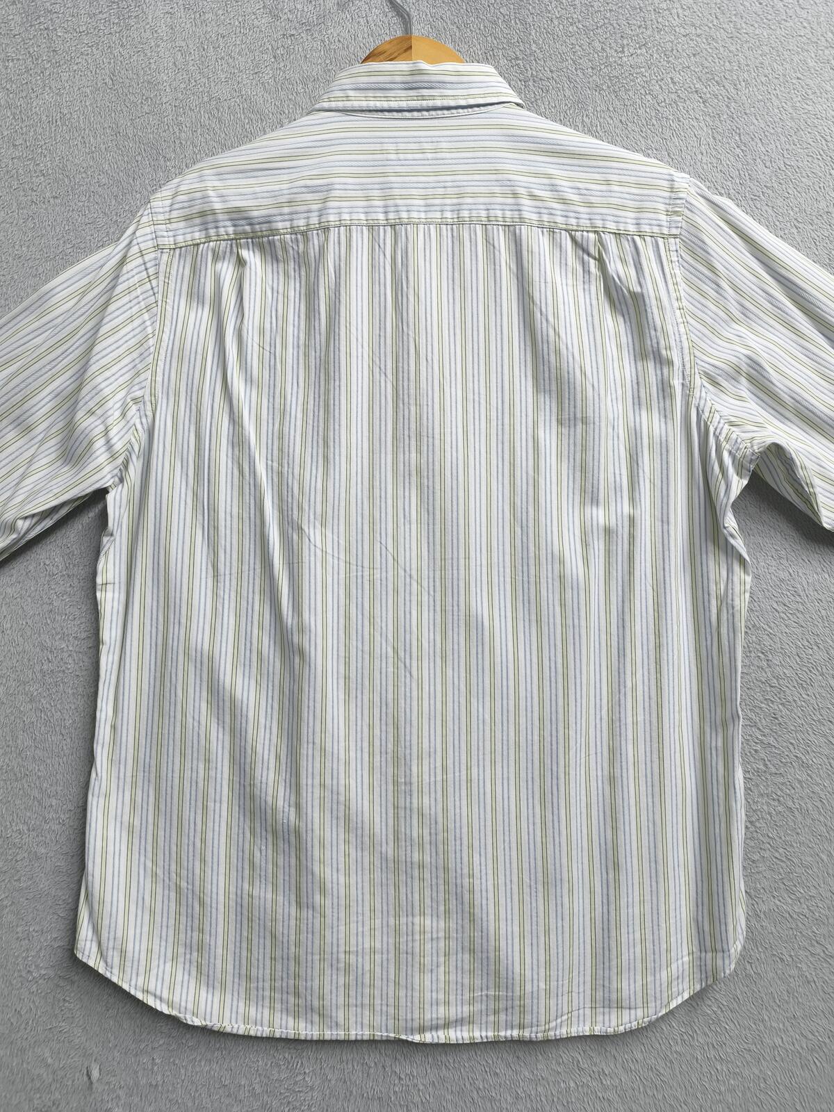 Vintage Banana Republic Striped Long Sleeve Shirt White Men's Size Medium M