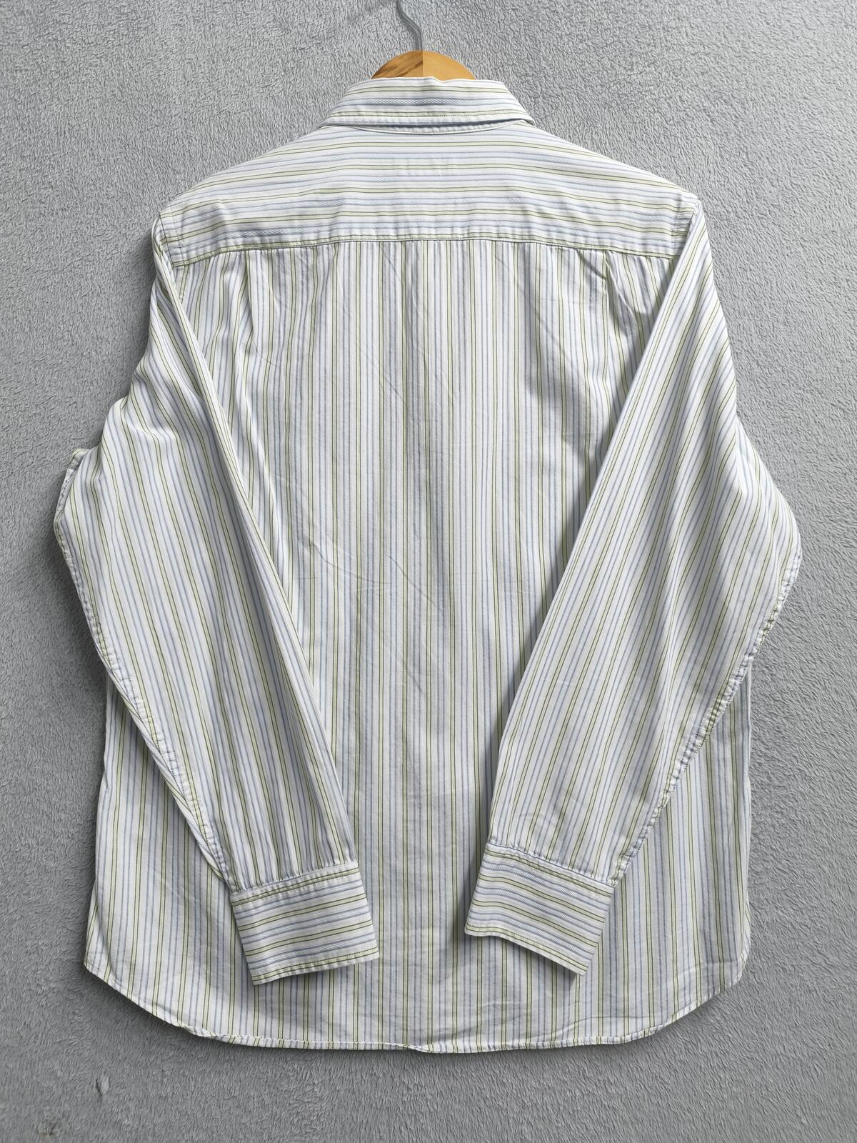 Vintage Banana Republic Striped Long Sleeve Shirt White Men's Size Medium M