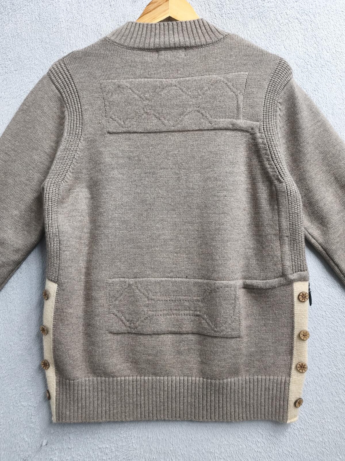 Vintage EEIEER Built In Heated Cable Knit Jumper Sweater Tan Beige Men Size Medium
