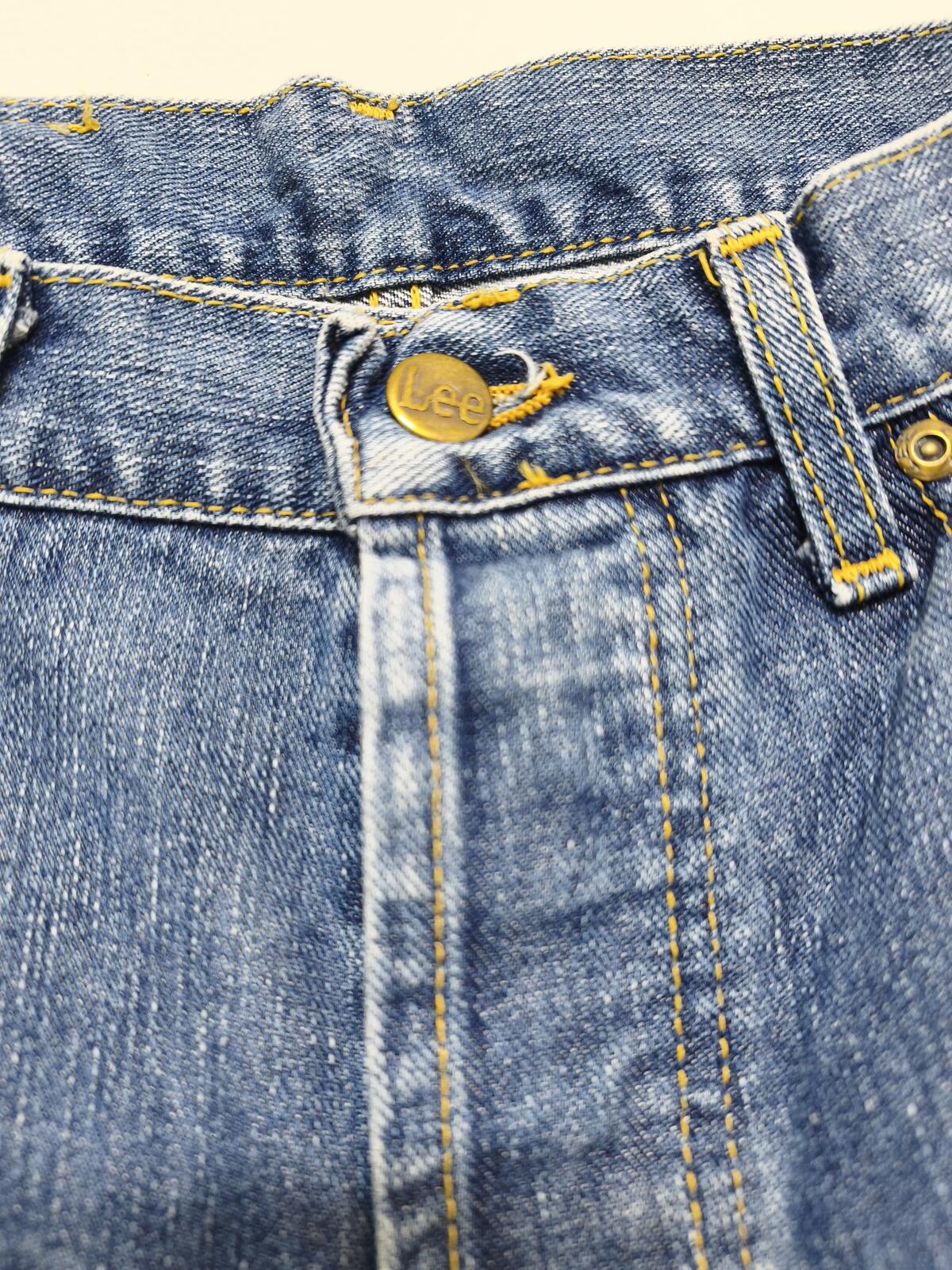 Vintage Lee Seattle Blue Denim Rolled Hem Shorts 90s Skater Grunge Jorts W30