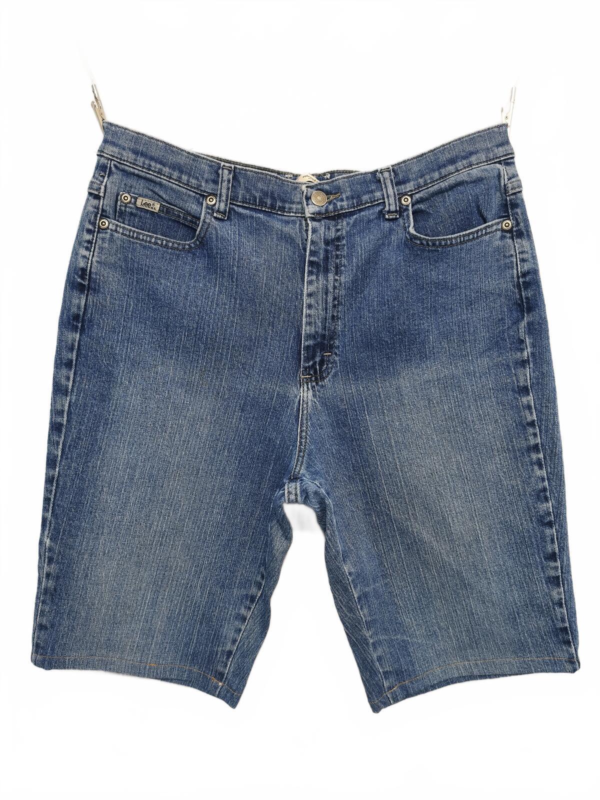 Vintage Lee Women's High Waisted Mid Wash Blue Denim Summer Casual Jorts 34W