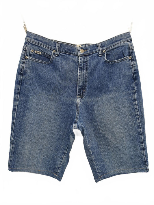 Vintage Lee Women's High Waisted Mid Wash Blue Denim Summer Casual Jorts 34W