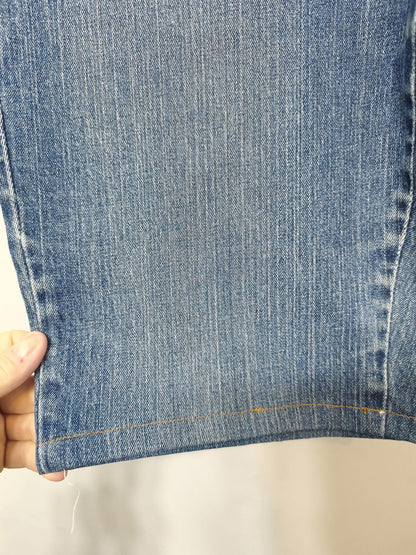 Vintage Lee Women's High Waisted Mid Wash Blue Denim Summer Casual Jorts 34W