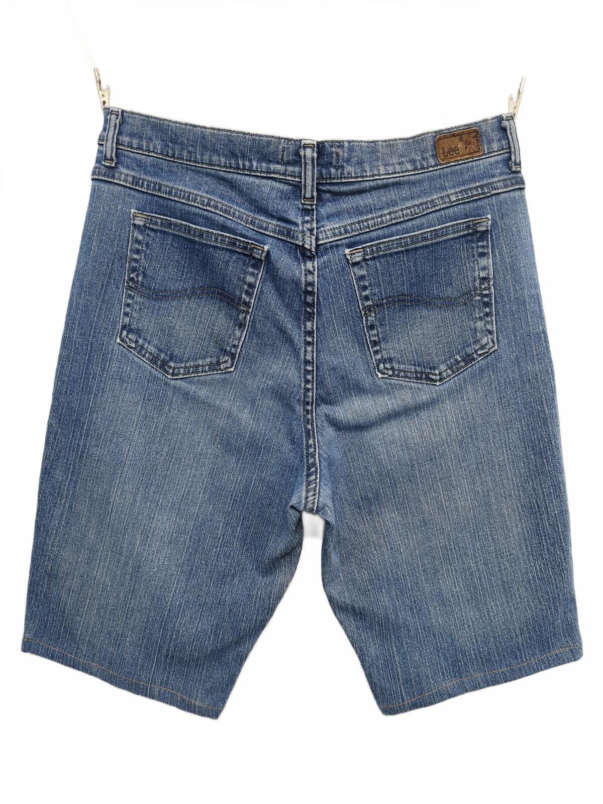 Vintage Lee Women's High Waisted Mid Wash Blue Denim Summer Casual Jorts 34W