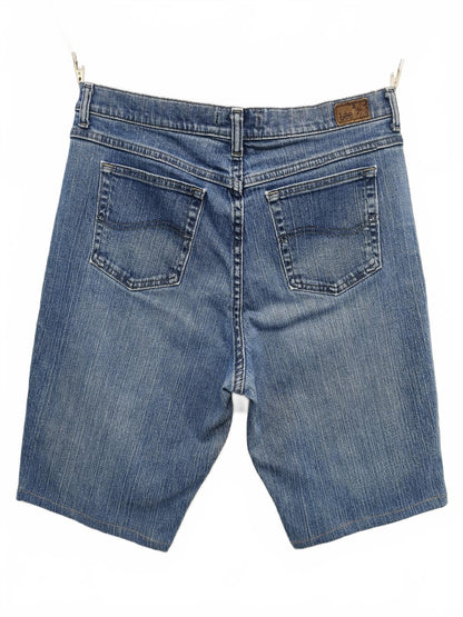 Vintage Lee Women's High Waisted Mid Wash Blue Denim Summer Casual Jorts 34W