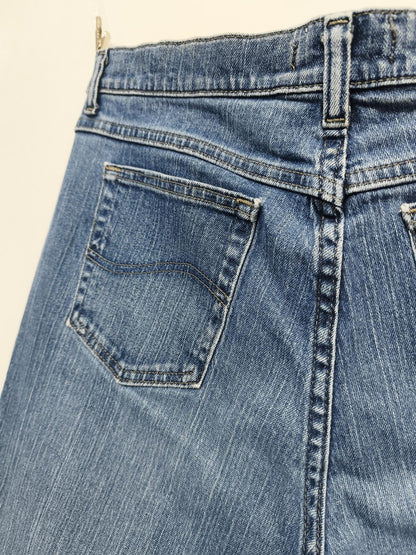 Vintage Lee Women's High Waisted Mid Wash Blue Denim Summer Casual Jorts 34W