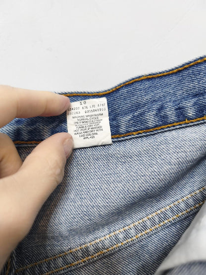 Vintage Levi's 550 Blue Stonewash Raw Hem Jorts Shorts Made in Canada W38