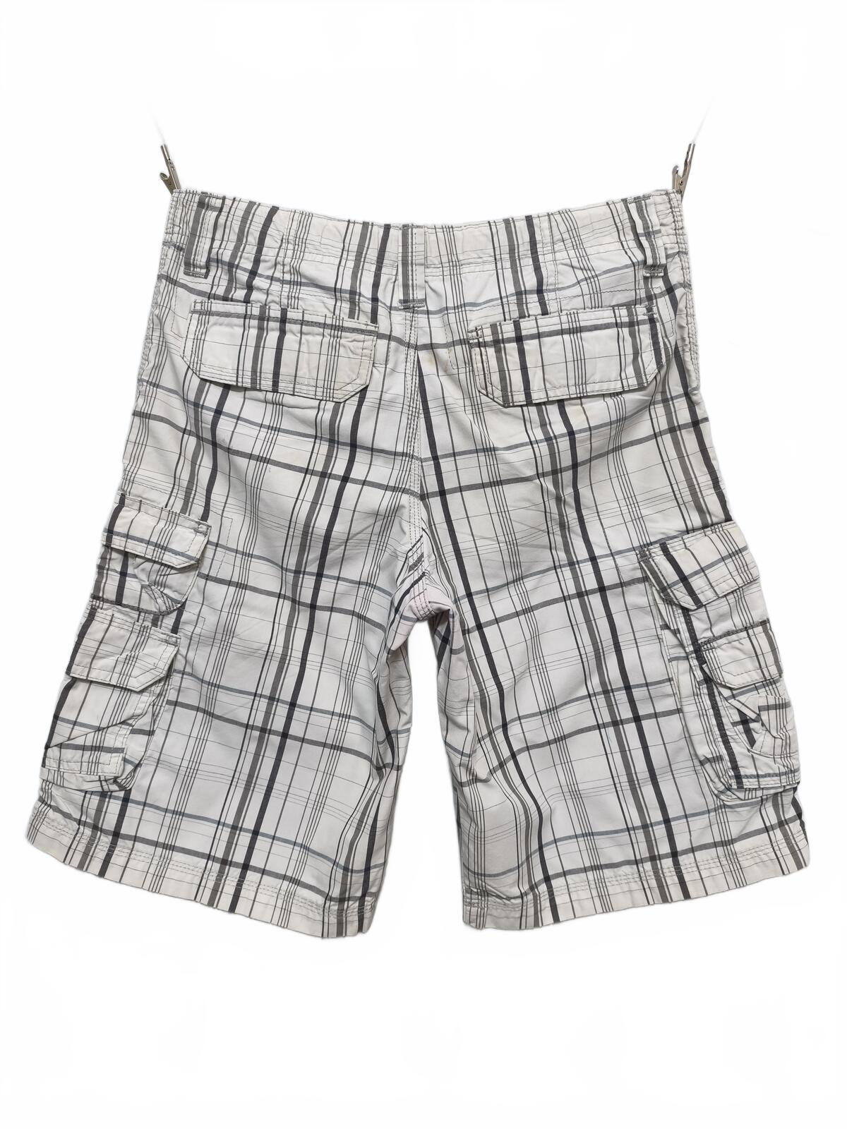 Vintage Lee Dungarees Shorts Black White Check 90s Skater Grunge Summer 30W