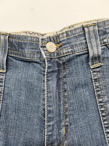 Vintage Lee Comfort Waistband Capri Shorts Navy 3/4 Cargo Y2K Utility 30W