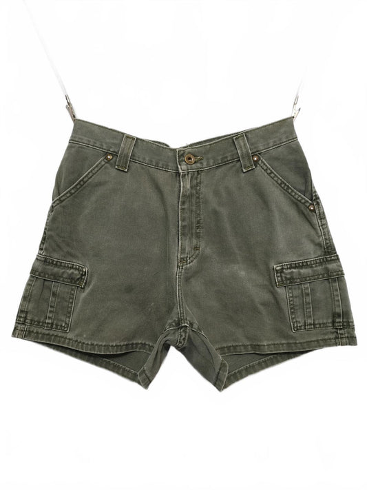 Vintage Lee Dungarees Carpenter Shorts USA Forest Green 90s Gorpcore 28W