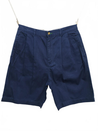 Vintage Tommy Hilfiger Pleated Chino Shorts Navy Blue 90s Old Money 30W Rare