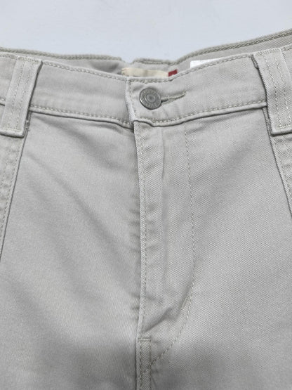 Vintage Levis Womens Beige Denim Shorts W32 90s Indie Retro Clean Girl Summer